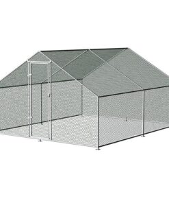 Chicken Coop Cage 3x4x2m Galvanised Steel