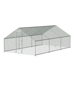 Chicken Coop Cage 3x6x2m Galvanised Steel