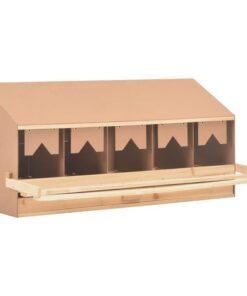 Chicken Laying Nest 5 Compartments 117x33x54 cm Solid Pine Wood