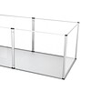 Clear Acrylic Dog Playpen 124x63x40CM, 6 Panels Cage