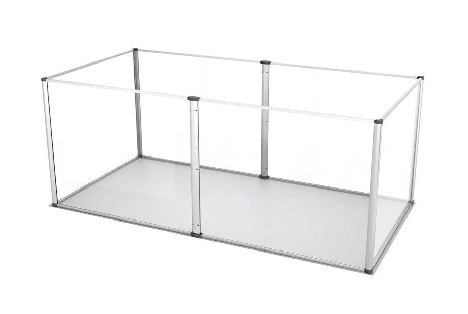 Clear Acrylic Dog Playpen 124x63x40CM, 6 Panels Cage