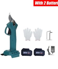 Cordless Electric Pruning Shears Secateur Rechargeable Branch Cutter W/ 2 Battery
