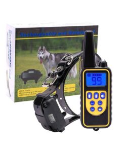 Dog Bark Collar - 1x 800m Range Receiver Vibration Sound Light Training Device
