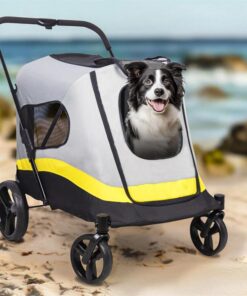 Dog Stroller w/ Rain Cover Foldable Pet Cart