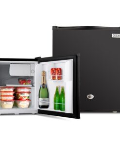 GECKO 57L Portable Camping Bar Fridge with Freezer 12V/24V, Black