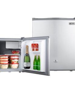 GECKO 57L Portable Camping Bar Fridge with Freezer 12V/24V, Silver