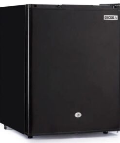 GECKO 70L Portable Bar Fridge and Freezer 12V/24V for Camping, Caravans, Black