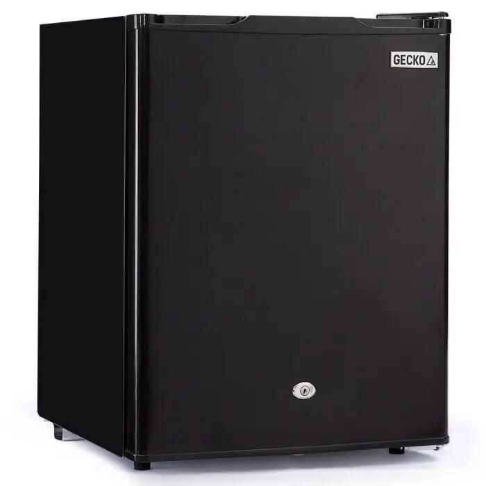 GECKO 70L Portable Bar Fridge and Freezer 12V/24V for Camping, Caravans, Black