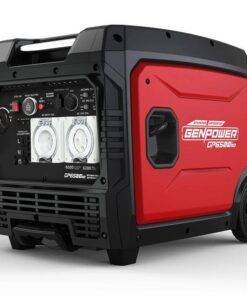 GENPOWER 6.2kW Peak 6.0kW Inverter Generator, Push Button & Remote Start, 15L Tank, Portable w/ Wheels, Camping, Backup