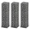 Gabion Set 3 pcs Galvanised Wire 25x25x100 cm