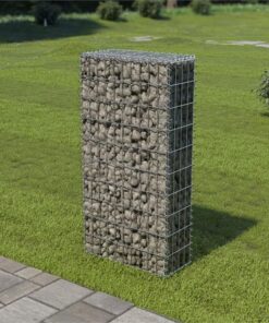 Gabion Wall with Covers Galvanised Steel 50x20x100 cm