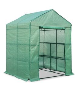 Green Fingers Greenhouse 1.4x1.55x2M Walk in Green House Tunnel Plant Garden Shed 8 Shelves