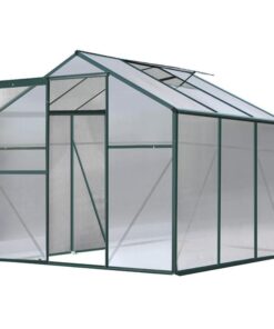 Green Fingers Greenhouse 1.9x1.9x1.83M Aluminium Polycarbonate Green House Garden Shed