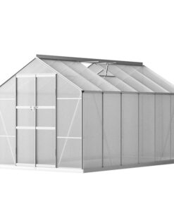 Green Fingers Greenhouse 3x2.5x2.26M Double Doors Aluminium Green House Garden Shed