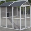 Grey XL Chicken Coop Rabbit Guinea Pig Hutch Ferret Hen Cat Bird House