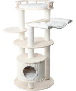 HONEYPOTCAT Enduring Comfort Sisal & Wood Tree - 128cm