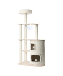 HONEYPOTCAT Fun Oasis Wood Cat Tree & Activity Barrel - 135cm