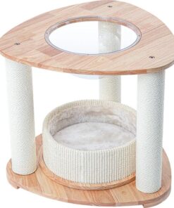 HONEYPOTCAT MZ Simple Joy Wood Cat Tower - Space Pod 52cm