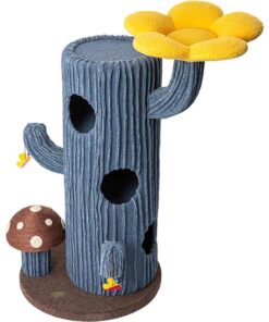 HONEYPOTCAT Solo Cactus Bloom Cat Tree - Blue 120.5cm