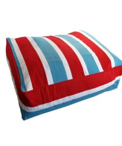 Heavy Duty Pure Cotton Pet Dog Bed Cover Small Blue Red Stripes