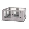 Indoor Dog Pen Tempered Glass Kennel w/ Pad