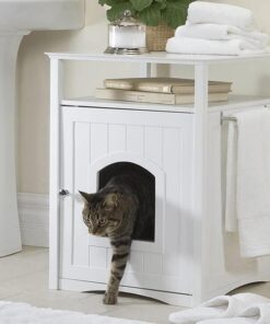 Jasper 2 Cat Litter Cabinet, White