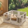 Large Dog Indoor Whelping Box, Tempered Glass & MDF