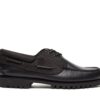 Men's Timberland Authentic Handsewn 3-Eye Boat Shoe Black 8 US Mens