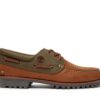 Men's Timberland Authentic Handsewn 3-Eye Boat Shoe Brown 7 US Mens