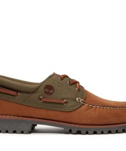Men's Timberland Authentic Handsewn 3-Eye Boat Shoe Brown 7 US Mens
