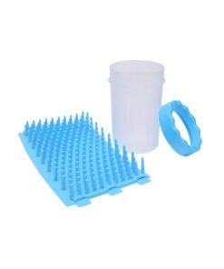 Ondoing Pet Foot Cleaner Dog Cat Paw Washer Pet Feet Brush Grooming Tool Small Large Mug-L-Blue
