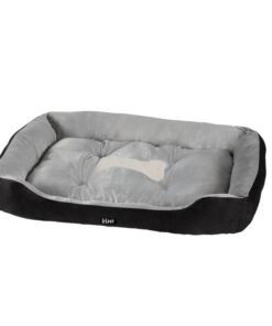 Pet Bed Dog Cat Calming Soft Sleeping Comfy Plush Mat Cave Washable Black