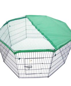 Pet Playpen Foldable Dog Cage 8 Panel 42in with Cover