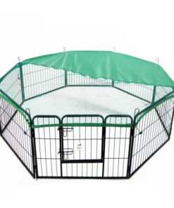 Pet Playpen Heavy Duty Foldable Dog Cage 8 Panel 32in with Cover
