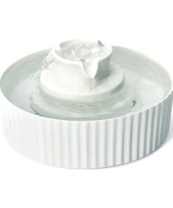 Porcelain Electric Pet Water Fountain Dog Cat Ceramic Water Feeder Bowl Dispenser