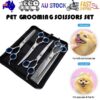 Professional Pet Grooming Scissors Set Dog Shear Hair Cutting Curved Tool Kit