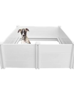 Rooster Farms Dog Whelping Box 0.95m x 0.95m x 0.48m - Puppy Birthing PVC Pen