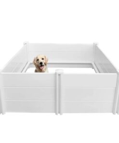 Rooster Farms PVC Dog Whelping Box 1.15m x 1.15m x 0.48m - Puppy Birthing Pen