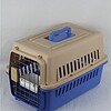 Small Dog Cat Crate Pet Carrier Airline Cage With Bowl and Tray-Blue