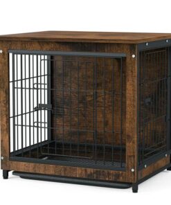 Small Wooden Dog Crate Indoor Kennel 63x51x59cm End Table Nightstand