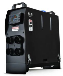 THERMOMATE 12V 5kW All-In-One Diesel Air Heater for Caravan Camper Trailer Van Motorhome RV, Black