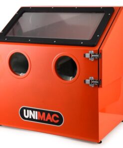 UNIMAC 110L Benchtop Sandblasting Cabinet, with Sandblast Gun Set with Hose, LED Light