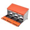 VEVOR Chicken Nest Box, 3-Compartment, 15 to 30 in Stable & Corrosion-Resistant Metal Nesting Boxes with Inclined Nesting Boxes, Bottom Holes & Restin