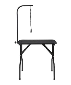 VEVOR Pet Grooming Table Arm with Clamp, 808 x 460 mm Dog Grooming Station, Foldable Pets Grooming Stand for Medium and Small Dogs, Free No Sit Haunch