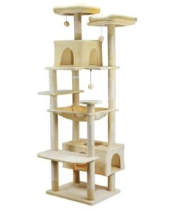 VaKa 184cm Road Cat Tree Tower Scratching Post Scratcher Condo with Big Hammock
