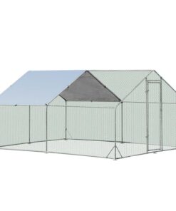 VaKa 3x4x1.95m Metal Walk-in Chicken Coop Rabbit Hutch Cage Hen House Chook Au