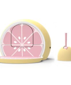 Vetreska Fruity Portable Cat Kitty Toilet Litter Box Tray House Lid Scoop Set Grapefruit