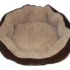 Washable Brown Fleece Dog Cat Bed-Medium