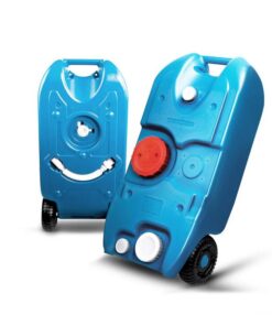 Weisshorn 40L Portable Wheel Water Tank Camping Caravan Storage Blue