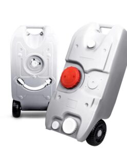 Weisshorn 40L Portable Wheel Water Tank Camping Caravan Storage Grey